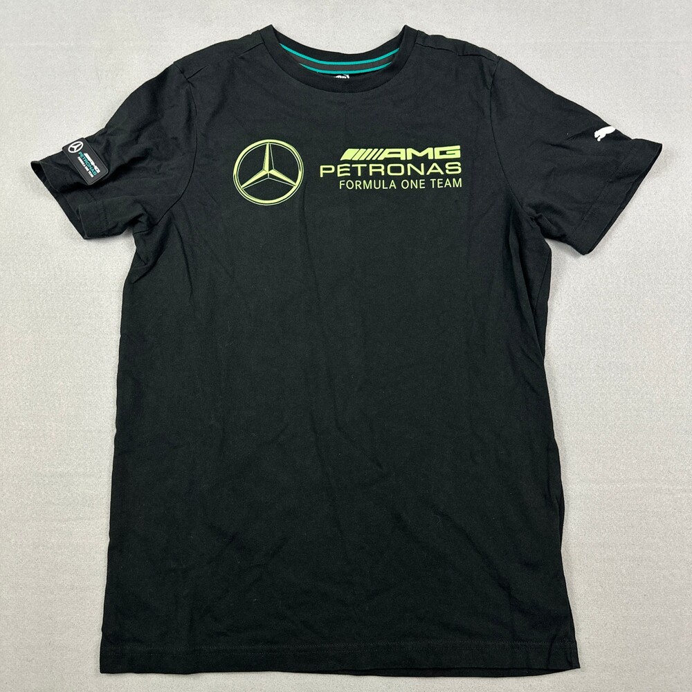 Mercedes AMG Petronas Shirt Men Small Black Puma Formula One Team F1 T-Shirt S